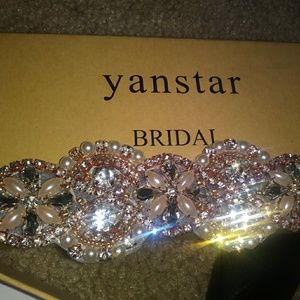 Rose Gold And Black Bridal Dress Belt